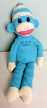 2012 TY Beanie Buddy &quot;My Little Monkey&quot; 15&quot; Blue Sock Monkey - $27.10