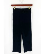 Elodie Velour Pants Size Small Black Solid Tie Waist Pull On Side Pocket... - $451.60 MXN