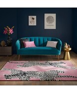 Hand-Tufted Pink Leopard Wool Area Rug – 12x15, 10x14, 9x12, 8x10, 6x9 - $439.00+