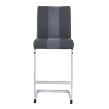 Set of Four 26 " Gray And Silver Metal Low Back Counter Height Bar Chairs - $8,844.27 MXN