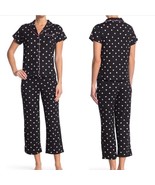 PJ COUTURE Notchco Short Sleeve Shirt &amp; Capris 2-Piece Set, Small, Black... - $63.08 CAD
