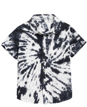 NWT Sovreign Code Ripple Tie Dye Short Sleeve Shirt In Black Size XL - £8.87 GBP