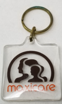 Maxicare Keychain Silhouette Heads 1980s Plastic Vintage - $12.30