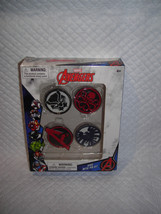 Marvel The Avengers 4 Piece Metal Pin Set Black Panther Hydra Shield - £10.16 GBP