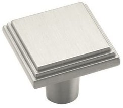 1-1/16 SATIN NICKEL SQUARE CAB KNOB  MANOR - £3.39 GBP