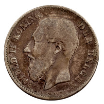 1898 Belgique 50 Centimes Très Fin État Km #26 - $826.11 MXN