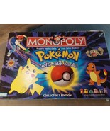 Pokemon Monopoly Collector&#39;s Edition Parker Brothers Board Game 1998 Com... - $69.79