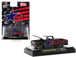 1979 Chevrolet Silverado Pickup Truck Black with Stars and Stripes Graphics L... - £18.57 GBP