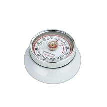 Zassenhaus: Kitchen Timer with Magnet - Retro Collection &#39;Speed&#39; in White  - $42.00