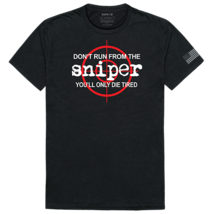 Don&#39;t Run From the Sniper Tactical Military Graphic Black Men&#39;s T-Shirt  - $21.95