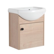 Sturdy And Durable Small Size 18 Inch Vanity With Ceramic Sink Wall Mounting - £284.45 GBP