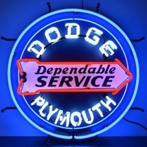 Dodge Dependable Service Plymouth Neon Sign 24&quot;x24&quot; - $399.00