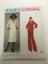 Vogue Paris Original Sewing Pattern Givenchy 1400 Top Skirt Pants Vintage Uncut - £28.76 GBP