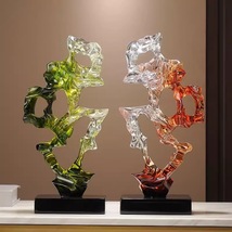 Advanced Gradient Glass Fengshui Style Living Room Home Decor Handicrafts - £401.59 GBP