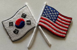 South Korea USA Flag Friendship Patch - $6.79