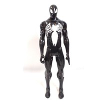 Marvel Titan Hero Series Black Suit Spider-Man 12&quot; Figure - £6.01 GBP