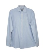Michael Kors Mens Shirt Size Large Button Up Long Sleeve Blue Stripe - £11.82 GBP