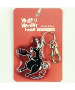 Reflector Keychain Drunken Rabbit While U Weren&#39;t Home Red Arthur Young ... - £4.78 GBP