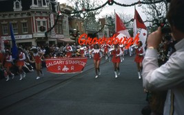 Original Disneyland Christmas Parade Calgary Drum Troubadours 1981 4 Photo Slide - £16.34 GBP