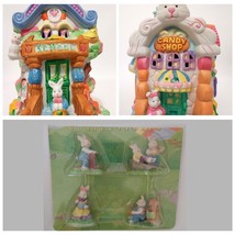 Hoppy Hollow School Candy Shop Figurines Christmas Village 2002 Easter - £15.31 GBP