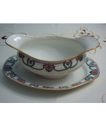 Lucien Michelaud Fres Limoges France 1908-1962 gravy boat with underplat... - $2,265.95 MXN