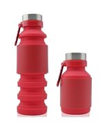 Mitour Collapsible Silicone Water Bottle 550ml Red BPA Free Foldable Reu... - $153.37 MXN