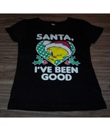 GIRLS KIDS Looney Tunes TWEETY BIRD I&#39;VE BEEN GOOD CHRISTMAS T-Shirt MED... - $22.34 CAD