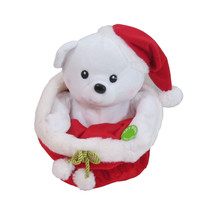 Be Jolly Plush Animated Christmas Polar Bear Peek A Boo From Sack Tags 9” Tested - £11.66 GBP