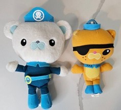 Octonauts 2011 Captain Barnacles Bear 9&quot; &amp; 2012 Kwazii Cat Plush 7” Bundle - £15.55 GBP