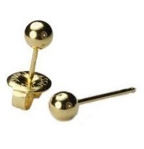 Studex 4mm 14K Gold Ball Long Post System 75 Cartilage Earring Stud Ear ... - $25.24