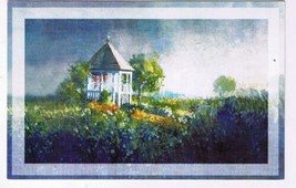Art Postcard Gazebo Flower Garden - £2.36 GBP