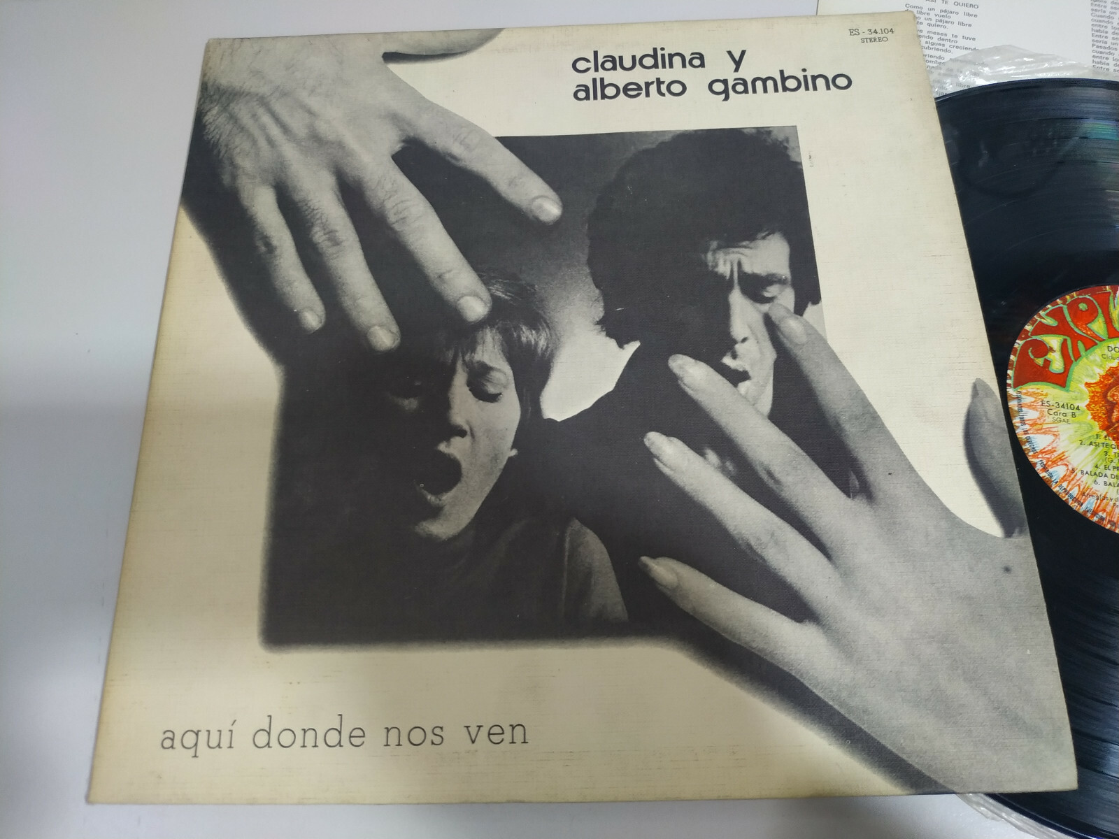 Claudina Y Alberto Gambino aqui Dove NOS Ven 1974 - LP vinilo 12 " VG/VG 3T Item image 2