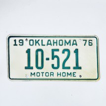 1976 United States Oklahoma Base Motor Home License Plate 10-521 - £14.75 GBP