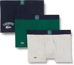 Lacoste Men&#39;s Casual Fashion 3 Pack Cotton Stretch Graphic Trunks 5H7584... - $409.90 MXN