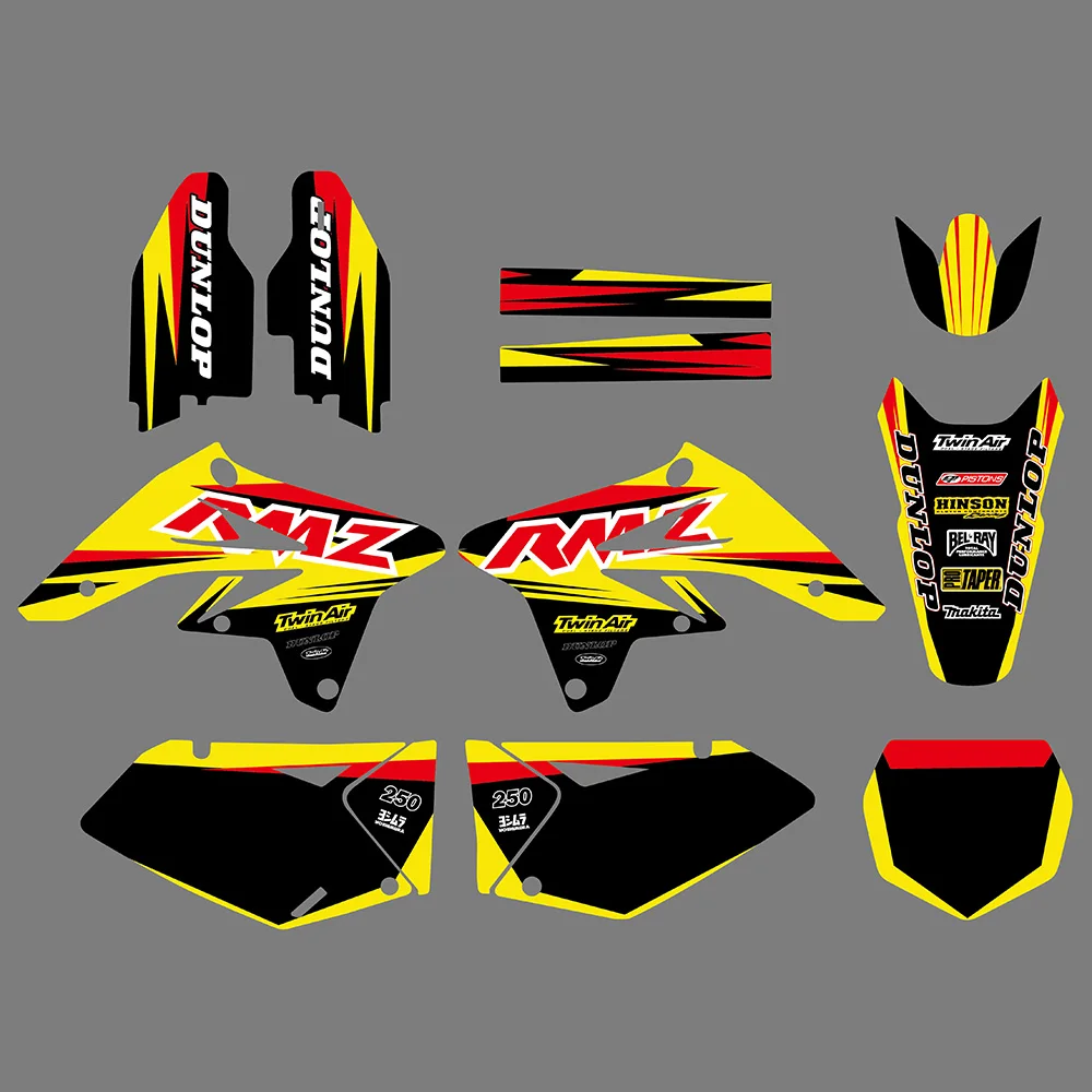 Motocross Graphics Backgrounds Decals Stickers Kits RMZ250 RM-Z 250 Z250 Rmz 2 - £204.30 GBP