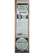 Clorox Laundering &amp; Vapor Cresolene Small Magazine Advertising Print Ad ... - $5.47 CAD