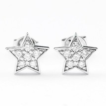 0.30CT Redondo Corte Diamante Imitación 14K Oro Blanco Chapado Star Dormilonas - £33.00 GBP