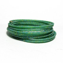 Green Memory Wire Wrap Bracelet - £20.93 GBP