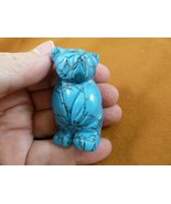 (Y-BEA-ST-730) Blue Howlite STANDING BEAR gemstone carving FIGURINE I lo... - €15,21 EUR