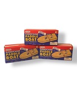 Schylling Rubber Band Paddle Boat Retro Wooden Water Bathtub Pool Toy Lot/3 - $19.64