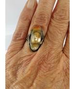 Art Nouveau Sterling Blister Pearl Ring - £63.94 GBP