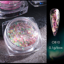 Duo Chrome Chameleon Nail Flakes Nails Powder Colour OB10 - $7.40