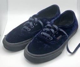 VANS Authentic Unisex Velvet Navy Lace Up Shoes Men’s Size 6.5 / Women’s Size 8 - £23.80 GBP