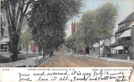 Upper Court Street Scene Binghamton New York 1906 postcard - £4.93 GBP