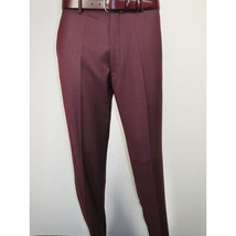 Mens Three Piece Suit Vested VITALI Soft Fabric With Sheen M3090 Burgundy 3Piece image 11