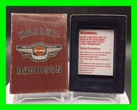Vintage Harley Davidson 95th Anniversary Zippo Lighter Box w/ Paper Inse... - $59.39