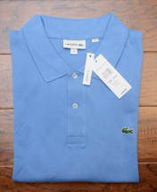 Lacoste PH221B Men‘s Blue Mesh Cotton Polo Shirt Big &amp; Tall 3XLB EU 10R - £51.32 GBP