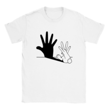 Funny tee shirt T-shirt apparel rabbit shadow comic summer cartoon holiday - £19.90 GBP+