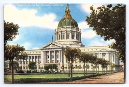 Postcard City Hall Civic Center San Francisco California Pacific Novelty Co. - £3.55 GBP