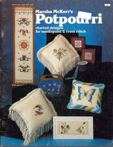 Potpourri Marsha McKerr&#39;s Charted Designs for Needlepoint &amp; Cross Stitch 1979 - $2.00